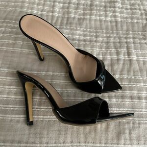 Black mules NWOT